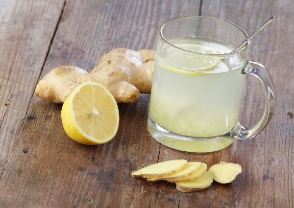 Вода с лимоном и имбирём